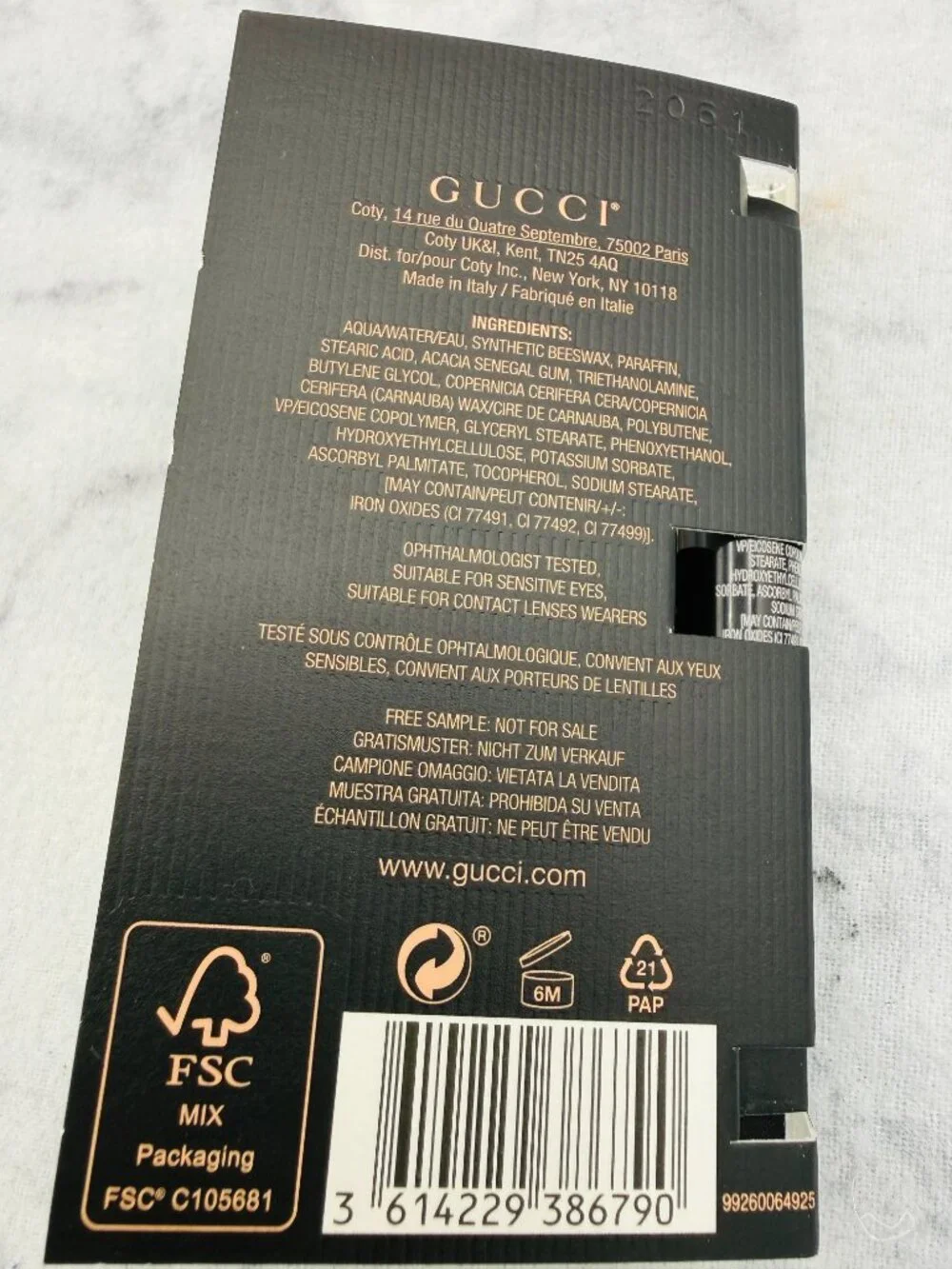 Gucci Beauty Gift Set-5 x Mascara L’Obscur Lash by Lash Buildable Volume-5pc-NEW